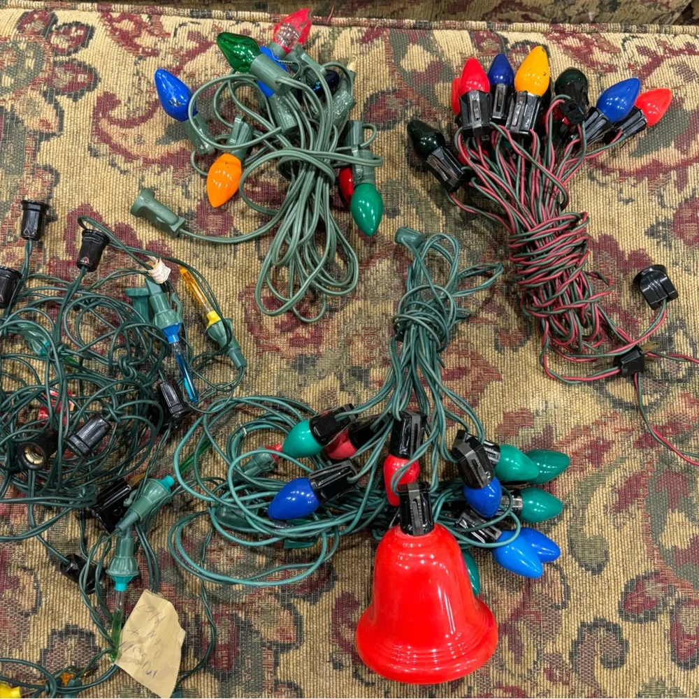 Festive vintage Holiday Decoration Set with Red and Green Accents